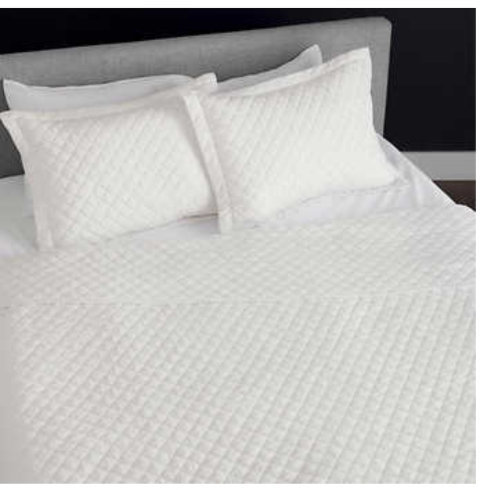 Jennifer Adams home solana diamond 3pc quilted blanket set